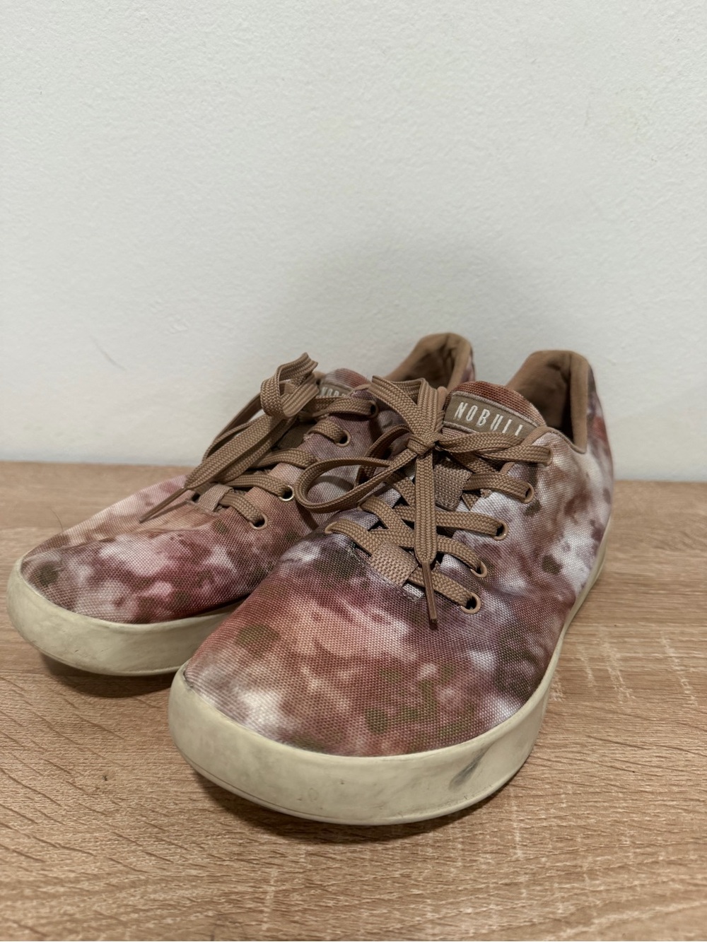 NOBULL Women's Brown Pink Tie-Dye Canvas Sneaker